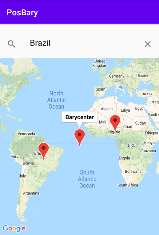 Android test app of BaryPos